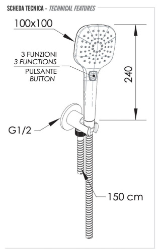 Душевой гарнитур Remer 337M318CP