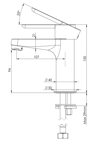 Смеситель для раковины Mariani Winter A14380WN12