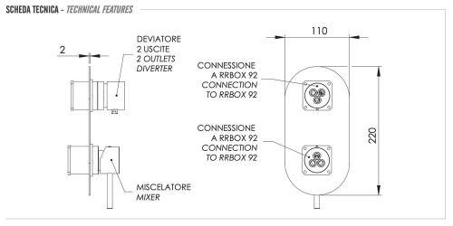 Смеситель для душа Remer X Style X92KBBG, золото брашированное