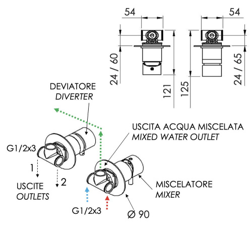 Смеситель для душа Daniel Tokyo TK62515