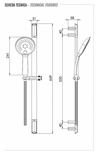 Душевой гарнитур Remer 317V315P3