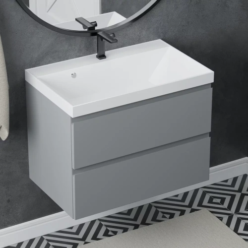 Тумба подвесная Vela Мира 60П под Classica (серый мат) TU3825