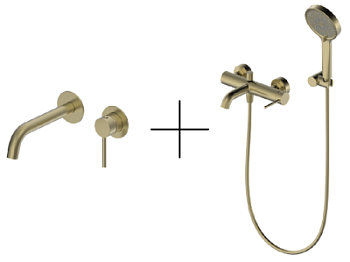 Душевая система для ванны со смесителем Oliveeka OL-639017+88869017-BG