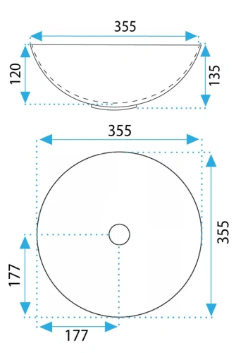 Умывальник Rea Stella gold brush white U9087
