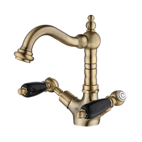 Смеситель для умывальника Caprigo Adria-classic Black Edition 03B-526-VOT