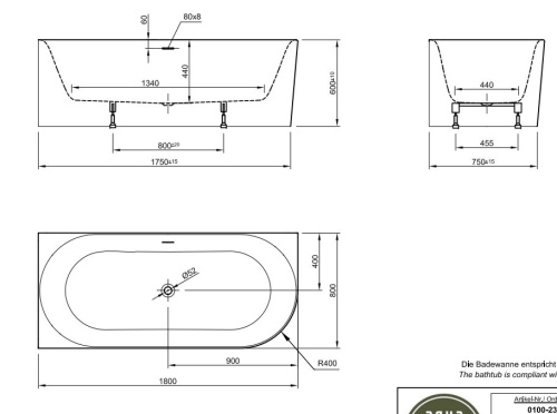 Ванна акриловая Knief Fresh Corner Right 0100-232