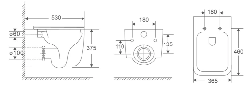 Унитаз подвесной Vincea Lina VT1-53T