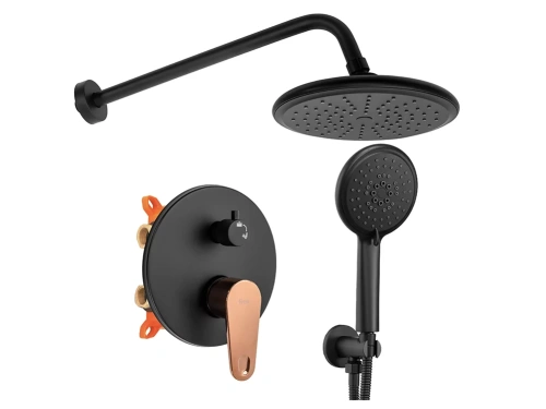 Душевая система Rea Mild Black Rose Gold P9143