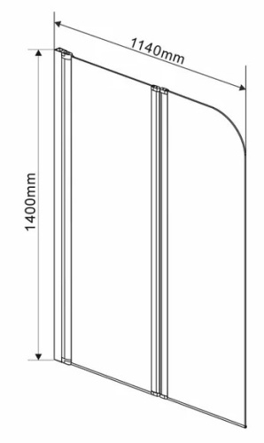 Душевая шторка на ванну Vincea VSB-12114CH-R