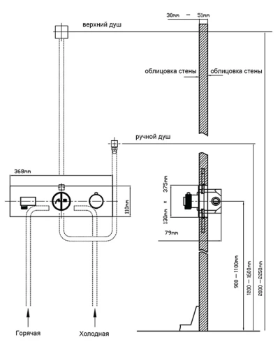 Душевая система Vincea VSFW-422T2GM Душевая система Vincea VSFW-422T2GM