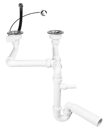 Сифон для мойки двойной McAlpine HC7SSK2-POL2-25