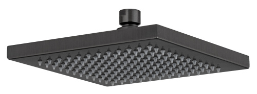 Верхний душ с шарнирным соединением 20 см Remer 359SSCFPX, черный брашированный хром