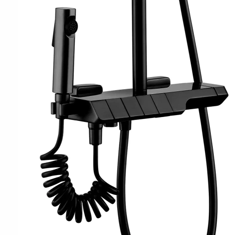 Душевая система Rea Rob black matt P6627