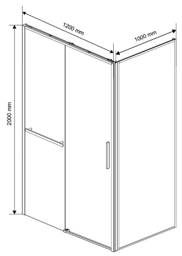 Душевой уголок Vincea Slim Soft VSR-1SS1012CLG