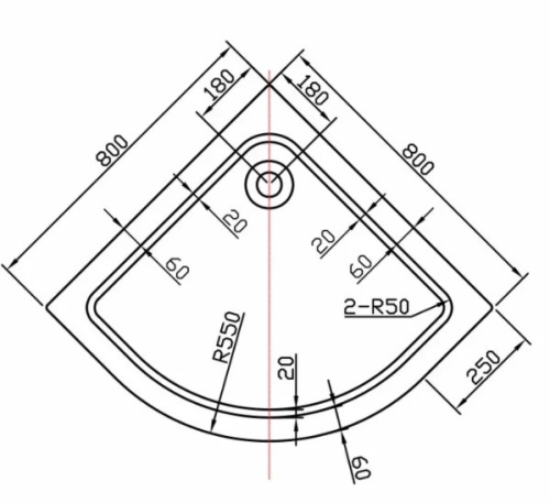 Душевой поддон Vincea VST-2AQ-8080