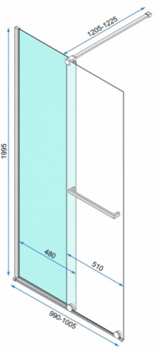 Душевая стенка Rea Cortis 100 K7210