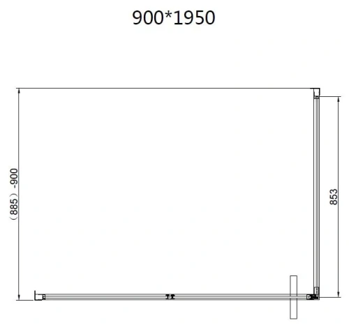 Душевой уголок Vincea Slim 8mm VSR-4SLP9090CLG