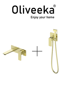 Гигиенический душ со смесителем Oliveeka OL-829003+869003-BG, золотой матовый