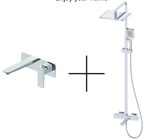Душевая стойка со смесителем Oliveeka OL-739901+869003-CR