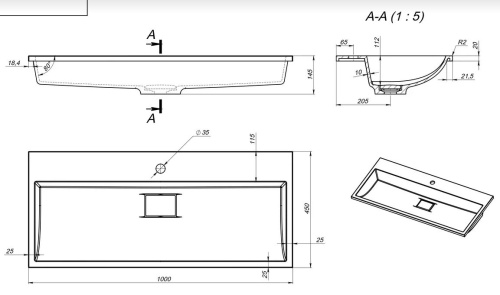 Тумба напольная Vela Верона 100Н под Classica TU2708713