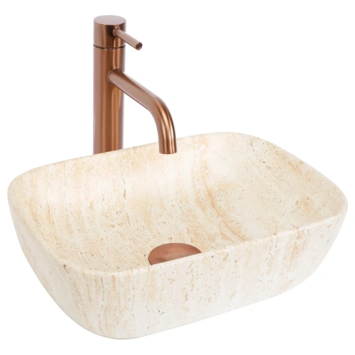 Умывальник Rea Belinda Mini Travertine Matt U4700 Умывальник Rea Belinda Mini Travertine Matt U4700