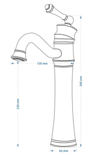 Смеситель для умывальника Rea Vintage Old Black B0227