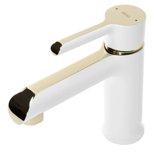 Смеситель для умывальника Rea Melia white gold B2708