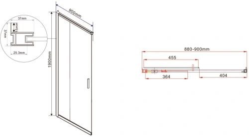 Душевой уголок Vincea Garda VSS-1G9011CLB