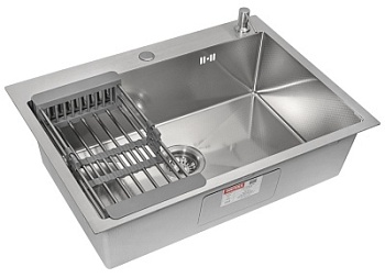 Комплект Arfeka Eco AR мойка 700*500, коландер, дозатор satin decor