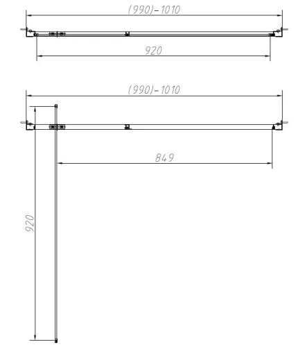 Душевая дверь Vincea Alpha VDP-3AL100CLGM