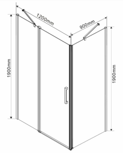 Душевой уголок Vincea Orta VSR-1O9012CL
