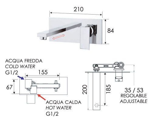 Смеситель для раковины Remer Q-Design QD15