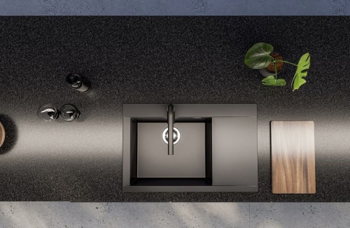 Мойка для кухни Alveus PURE-G 70R Algranit DEEP BLACK-A90 790x520x198 1149503