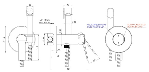Гигиенический душ Remer Slash SL65W