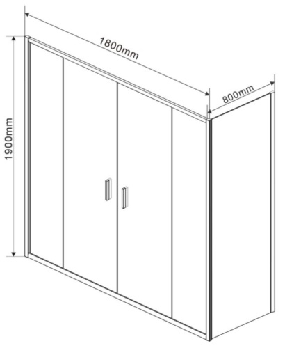 Душевой уголок Vincea Garda VSR-1G28018CL