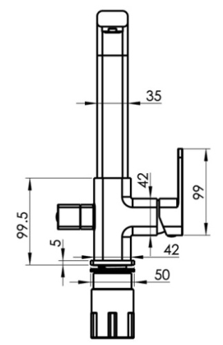 Смеситель для мойки Vivi Felice 1617-4 Marrone