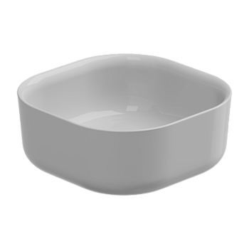 Раковина накладная 42 см GSG Ceramic Design Hit! HILAVQU42000, белый глянцевый