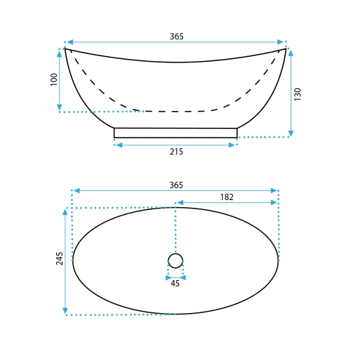 Умывальник Rea Kate 36 U6803