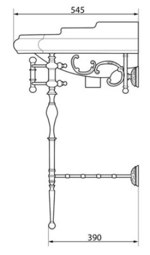 Консоль с раковиной Caprigo 7060/73-VOT