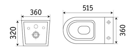 Унитаз подвесной Ceramalux 5178