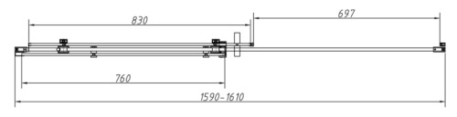 Душевая дверь Vincea Como-N VDS-4CN160CGB