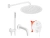 Душевая система Rea Lungo white matt P6611 Душевая система Rea Lungo white matt P6611