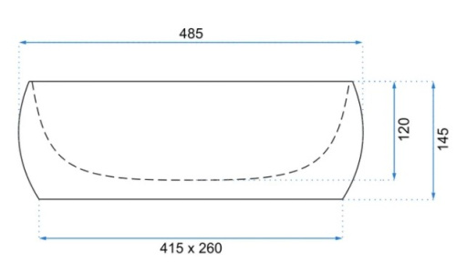 Умывальник Rea Linda Granit matt U8567