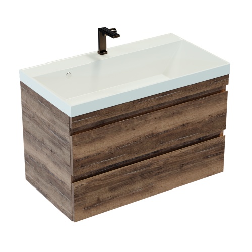 Тумба подвесная Vela Каскад Премиум 90П под Classica (дуб галифакс олово) TU619010