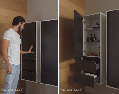 Пенал подвесной Kolpa-san Pandora P1301 45 Black stone 514290 Пенал подвесной Kolpa-san Pandora P1301 45 Black stone 514290