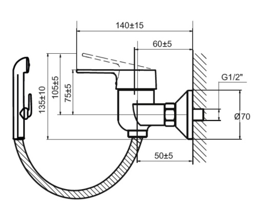 Гигиенический душ Ahti Satakunta SK305017