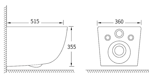 Комплект Oliveeka инсталляция OL-MQ-003 с унитазом OL-1216 и кнопкой OL-R22-MB