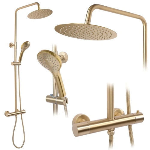 Душевая система Rea Vincent gold matt P6602 Душевая система Rea Vincent gold matt P6602