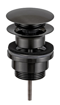 Донный клапан универсальный 1”1/4 Remer 905CCR114CFP, черный брашированный хром