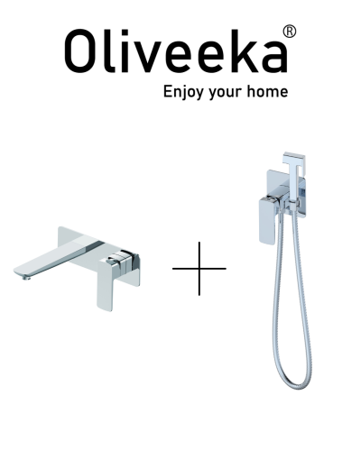 Гигиенический душ со смесителем Oliveeka OL-829003+869003-CR, хром
